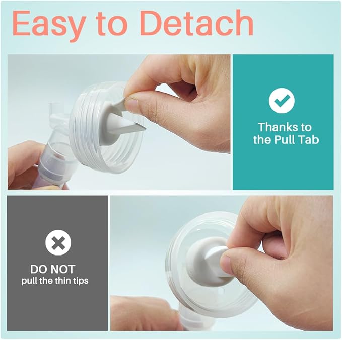 PumpMom-us 19mm Oval Flange Pump Parts for S1 S2 9 Plus Breast Pump, Replacement 19 mm Breast Shield/Duckbill Valves/Backflow Protector/Silicone Tubing