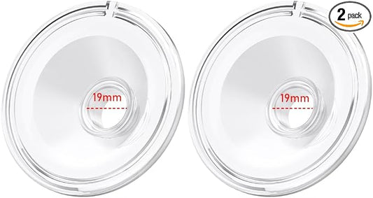 2pcs Silicone Flange 19mm Compatible with Momcozy S12 Pro/S9 Pro/S12 Breast Pump,TSRETE S12/Kmaier S12 Wearable Breast Pumps, Shield 19mm Flange Parts