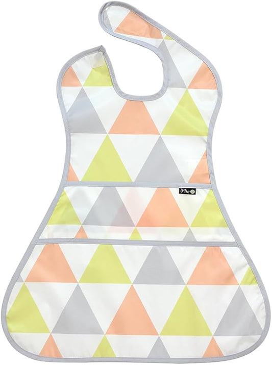 Full Coverage Waterproof Feeding Bib for Toddlers – Extra Long Apron Bib for Mealtime, Self-Feeding, BPA-Free