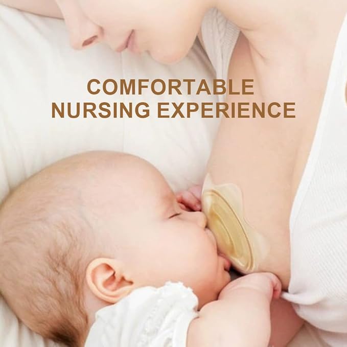 Nipple Shields for Breastfeeding Newborn - 2 Packs,Silicone Nipple Shields Breastfeeding for Baby and Mommy Breast Shell, Nipple Shield,White