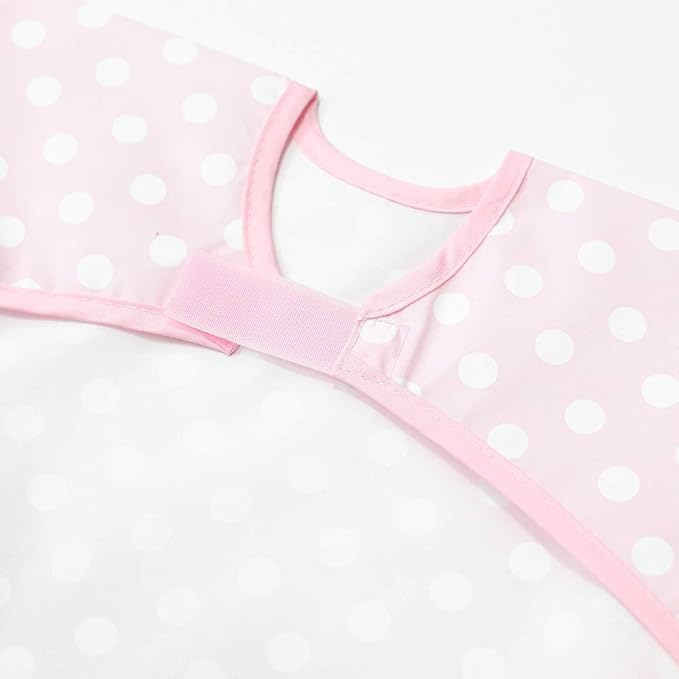 Long Sleeve Waterproof Bib for Toddlers – Feeding Smock for Baby Mealtime, Self-Feeding, Painting & Messy Play, BPA-Free