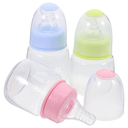 Kisangel Newborn Baby Bottles 6pcs Miniature Plastic Rice Feeder Mini Food Bottles Pp Cereal for Travel Rice Cereal
