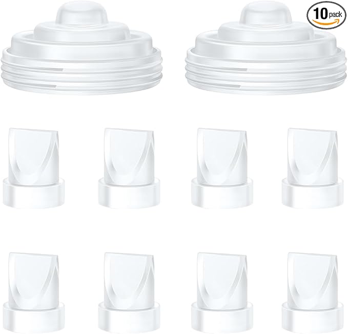 8PCS Duckbill Valves & 2PCS Diaphragm Compatible with Momcozy M5 Wearable Breast Pump, Replacement Pump Parts Accessories Compatible for M5 Momcozy, Not Original Mom Cozy Accessories