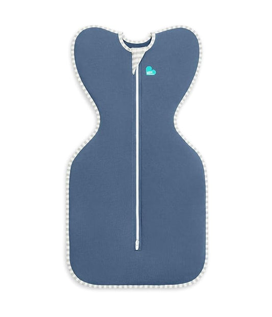 Love to Dream Swaddle UP, Baby Sleep Sack, Self-Soothing Swaddles for Newborns, Improves Sleep, Snug Fit Helps Calm Startle Reflex, New Born Essentials for Baby, 5-8.5 lbs, Denim