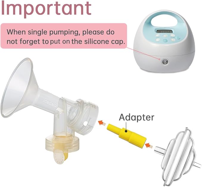 PumpMom-us Backflow Adapter for Spectra S1 S2 Pump to Use Medela Flanges and Bottles, Connects Between Medela Breastshield and Spectra Backflow Protector (Not for Flex Connectors)