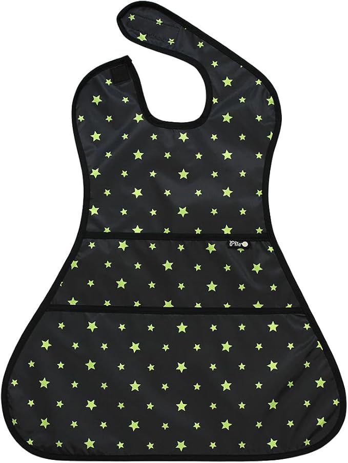 Full Coverage Waterproof Feeding Bib for Toddlers – Extra Long Apron Bib for Mealtime, Self-Feeding, BPA-Free