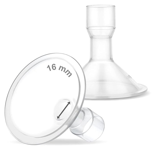 Maymom MyFit 16 mm Small Shields, Compatible with Medela Breast Pump- PersonalFit, Freestyle, Harmony, Maxi, Flex Connector, Connect to Widemouth/Narrow Connector, 2pcs