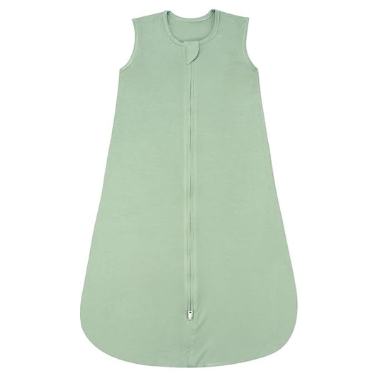 Rayon Made from Bamboo Sleep Sack, 0.5 TOG Wearable Blanket Baby, Lightweight Stretchy Sleep Sack 0-6 Months, Green