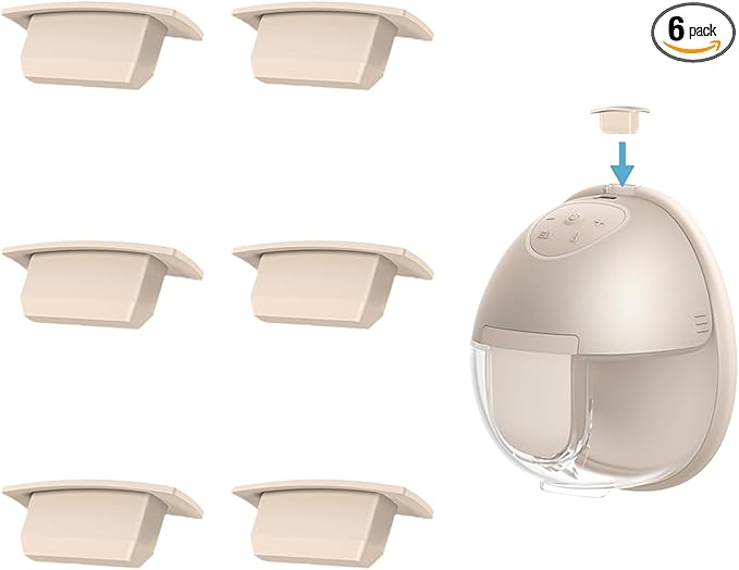 6pcs Replacement Spout Cap for eufy Wearable Breast Pump E/20/E10/S1/S1 Pro, Dustproof, Keep Clean, Prevents Leaks from The Top, Fit for eufy Breast Pump Parts