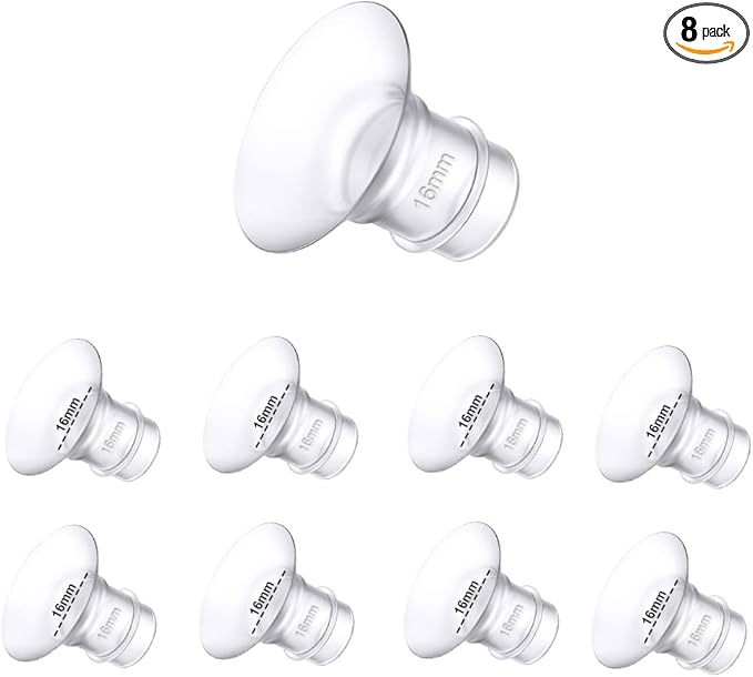 Flange Inserts for Medela,Spectra 24mm Shields/Flanges,Willow Wearable Cups Compatible with TSRETE,CPPSLEE,Momcozy S9/S12 Wearable Breast Pump (8pcs-16mm Flange Insert)