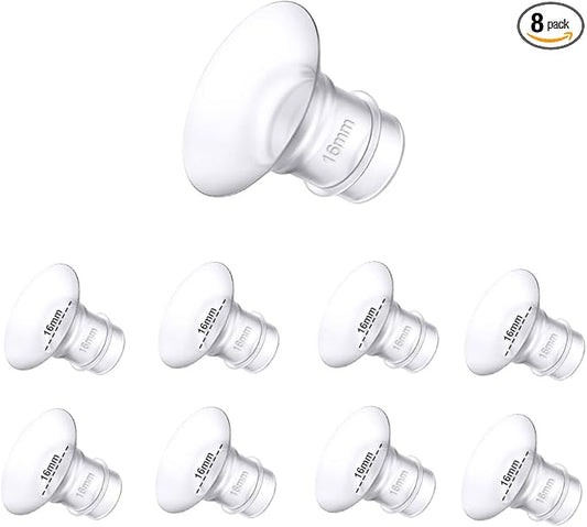 Flange Inserts for Medela,Spectra 24mm Shields/Flanges,Willow Wearable Cups Compatible with TSRETE,CPPSLEE,Momcozy S9/S12 Wearable Breast Pump (8pcs-16mm Flange Insert)