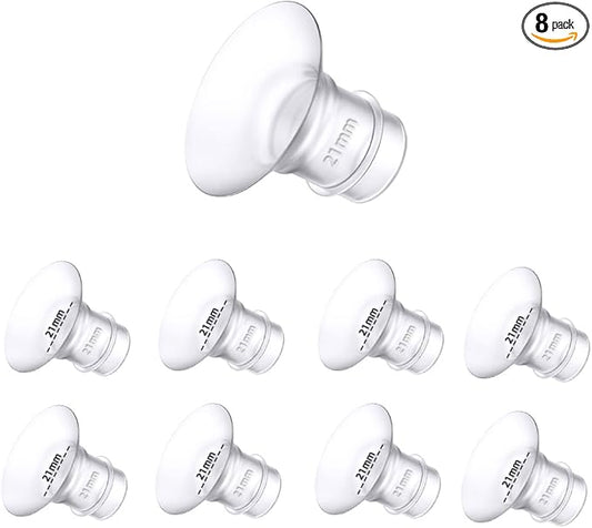 Flange Inserts 21mm 8PCS,Wearable Breast Pump Parts Compatible with Momcozy S12 pro/S9 pro/S12/S9/Medela/Spectra/TSRETE 24mm Breast Pump Shields/Flanges,Reduce 24mm Nipple Tunnel Down to 21mm