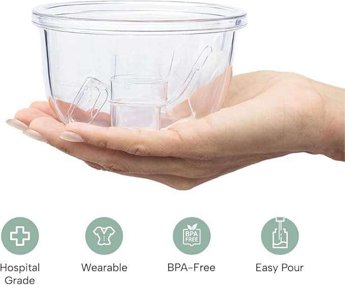 Zomee Hands-Free Collection Cups – 8oz Capacity – Includes 19mm, 21mm & 24mm Breast Shields – Soft Silicone, BPA & Phthalate Free – Portable, Discreet, Leak-Proof