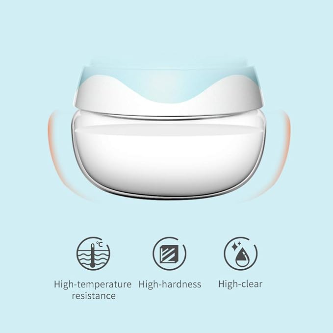 POTATO Glass Baby Bottles for Newborn Babies, Anti Colic Breastfeeding Bottle with Wide Neck, Slow Flow, 2pack, 2.5oz, Blue