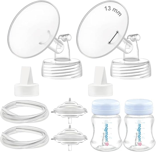 Maymom Pump Parts Compatible with Spectra S2 S1, 13mm Flange Valve Tube Bottle Backflow Protector, Not Original Spectra S2 Replacement Pump Parts Duckbill Valve Bottle