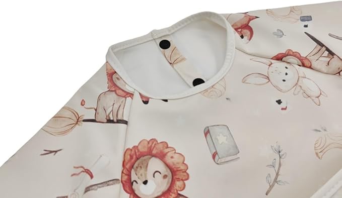 GZMM Waterproof Baby Bibs,Infant Toddler Extra Cover Feeding Bib With Food Catcher,Easy Clean & Washable