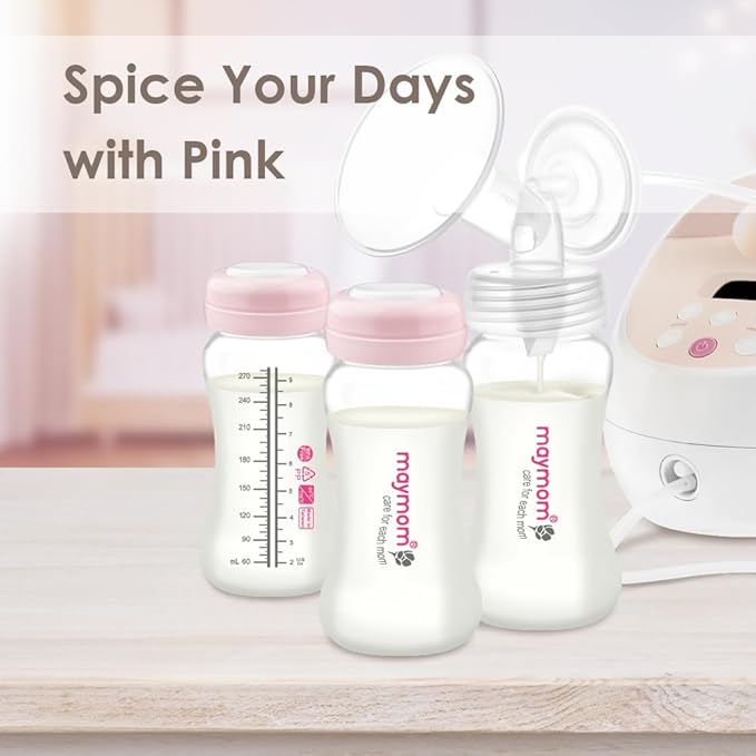 Wide Neck Breastmilk Collection n Storage Bottle 9oz; Re-markable SureSeal Disc. Compatible with Spectra S2 Spectra S1 Spectra 9 Plus and Compatible with Avent Breastpumps (4 ct 280mL, Bottle Only)