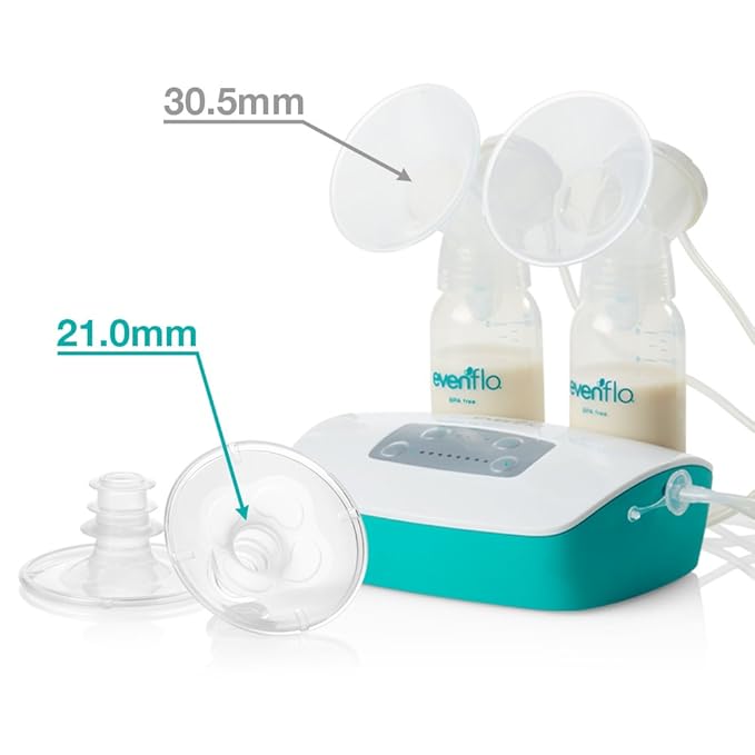 Evenflo Feeding 2 Piece AdvancedFit Flange System with Access to Instructional Video, X-Small, 21.0mm (Pack of 2)