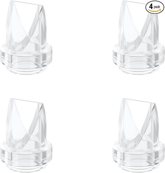 4pcs Duckbill Valves Compatible with eufy S1 Pro/S1/E10/E20 Breast Pump, Replace for Lansinoh Discreet Duo/NCVI/NICEGREEN/Nuliie/Zooawa S32 Breast Pump Parts