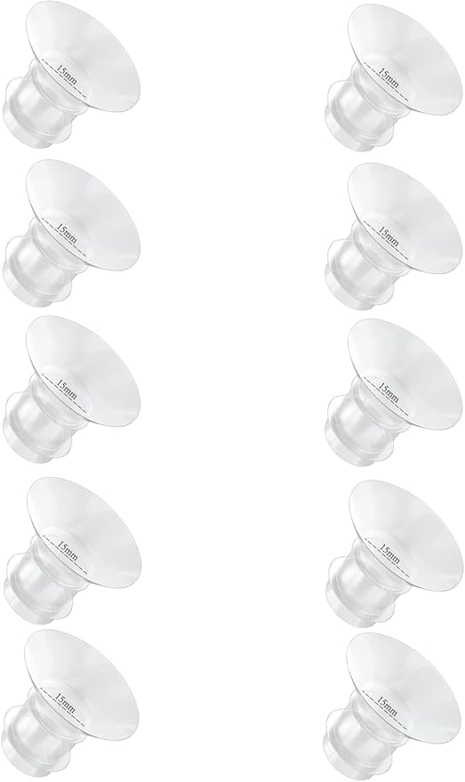Flange Inserts 15mm for Medela,Spectra 24mm Shields/Flanges,Compatible with Momcozy S12 Pro/S9 Pro/S9/S12 Wearable Breast Pump,Reduce 24mm Nipple Tunnel Down to 15mm,10PCS