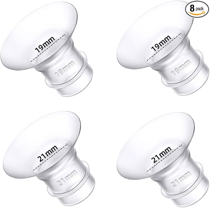 Flange Inserts 19mm 21mm for Medela,Spectra 24mm Shields/Flanges,Compatible with TSRETE,CPPSLEE,Momcozy S9/S9Pro/S12/S12Pro Wearable Breast Pump,Reduce 24mm Nipple Tunnel Down to 4pcs