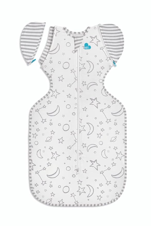 Love to Dream Swaddle UP Transition Bag, Luxuriously Silky Soft Viscose from Bamboo, Baby Sleep Sack, Patented Zip-Off Wings, Snug Fit Helps Calm Startle Reflex, 1.0TOG, Large 19-24 lbs, Cream