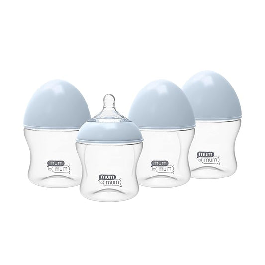 Anti Colic Baby Bottles 5oz with S Slow Flow Rate Nipples for 0-3 Months, 4 Pack, MM103A