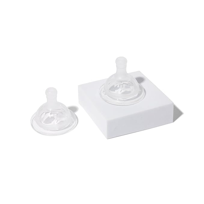 Motif Medical Replacement Slow Flow Nipples for Roam Baby Bottle - Dishwasher-Safe, Silicone Newborn Bottle Nipples - for Comfortable Feeding (Pack of 2)