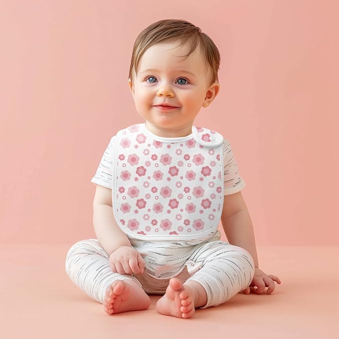 8 Pack Baby Bibs Unisex Adjustable with Snaps Ultra Soft Absorbent Drooling Teething for Boys and Girls