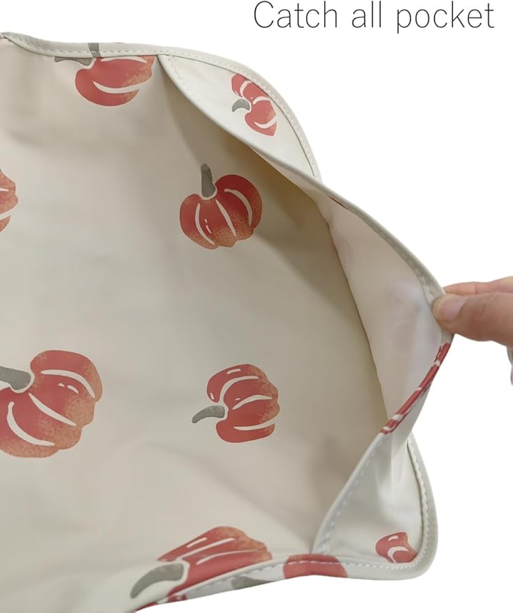 GZMM Waterproof Baby Bibs,Infant Toddler Long Sleeve Feeding Bib With Food Catcher,Easy Clean & Washable