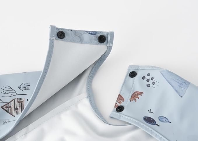 GZMM Waterproof Baby Bibs,Infant Toddler Extra Cover Feeding Bib With Food Catcher,Easy Clean & Washable