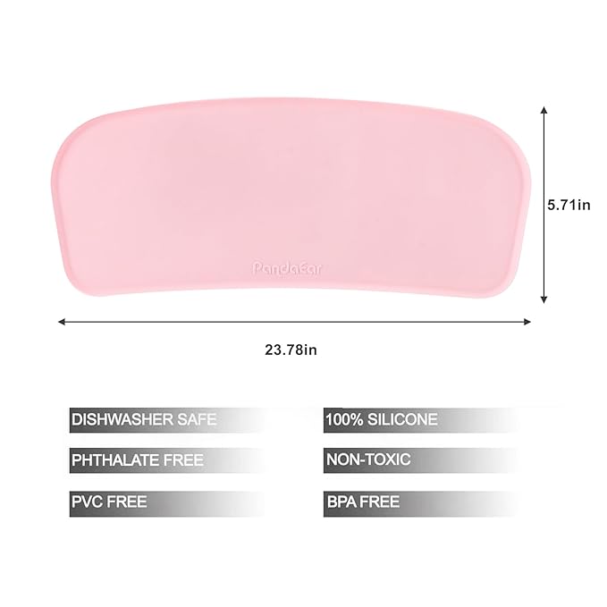 PandaEar Portable Baby Seat Travel| Compact Fold with Straps for Indoor/Outdoor Use| Great for Camping, Beach, Lawn |Toddlers, Kids, Boys, Girls (with Placemat, Pink)