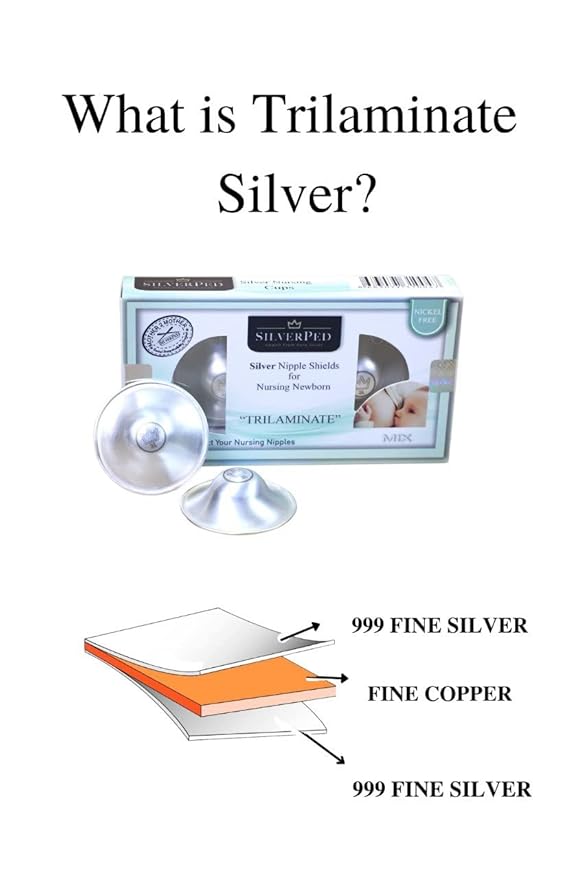 999 Silver Nursing Cups, Silver Nipple Shield, Soothe and Protect Sore Nipples, Silver Nipple Covers Breastfeeding, Silver Nipple Cups, 2 Pieces