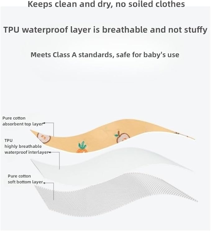 Newborn Pure Cotton Fabric Waterproof Breathable Petal Bib with Snap Closure - Baby Infant Drool Cloth and Feeding Accessories