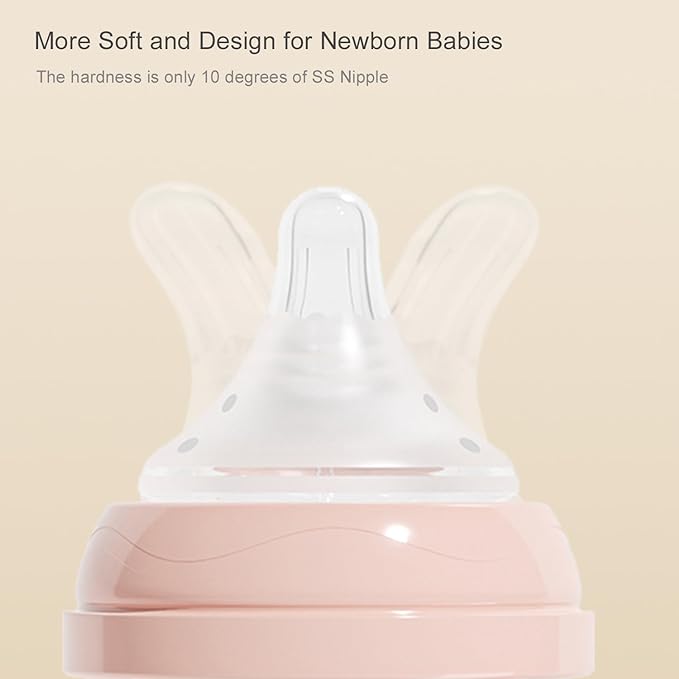 Gulicola Natural Flow Baby Bottle Silicone Nipple Level 4, Fast Flow (LL), 9+ Months, 3 Counts (Pack of 1)