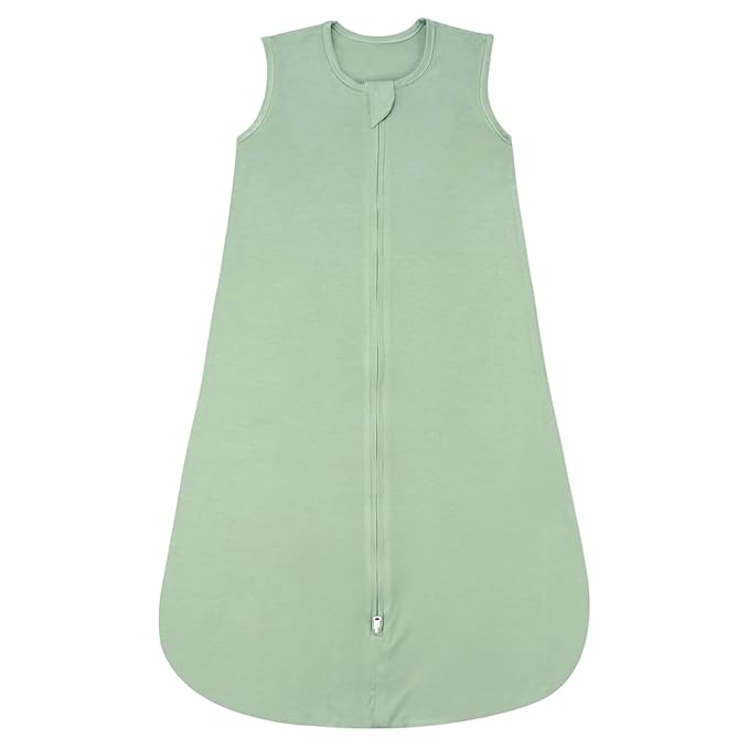 Rayon Made from Bamboo Sleep Sack, 0.5 TOG Wearable Blanket Baby, Lightweight Stretchy Sleep Sack 12-24 Months, Green