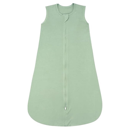 Rayon Made from Bamboo Sleep Sack, 0.5 TOG Wearable Blanket Baby, Lightweight Stretchy Sleep Sack 12-24 Months, Green