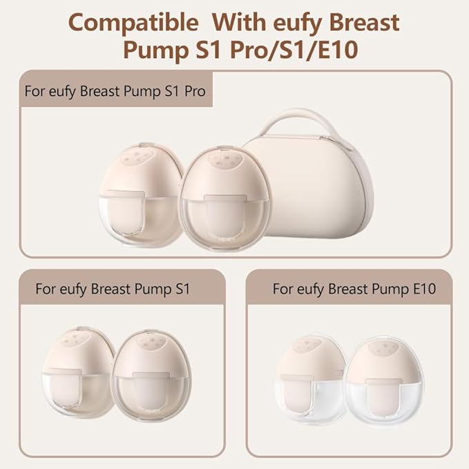 6pcs Breast Pump Parts, 4pcs Duckbill Valves and 2pcs Silicone Diaphragm Compatible with eufy S1 Pro/S1/E10 Wearable Breast Pump, Replace for eufy Pump Diaphragm Duckbill Valve,Not Original Parts