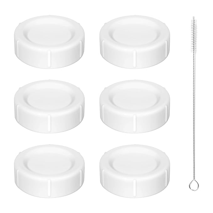 Travel Bottle Caps for Dr Brown Wide-Neck Storage/Travel Caps for Anti-Colic Options+ Baby Bottles, BPA-Free(Only Compatible with Wide Neck Bottle 5oz and 9oz, 6, Count)