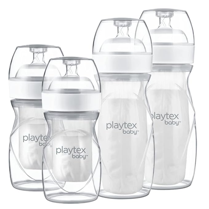 Playtex Baby Nurser Bottle Gift Set, with Pre-Sterilized Disposable Drop-Ins Liners, Closer to Breastfeeding