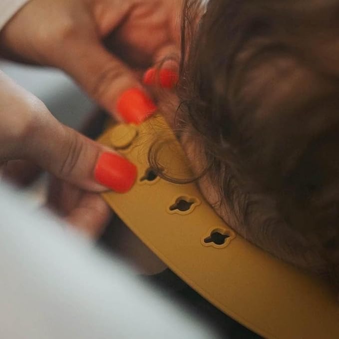 Moonkie Silicone Baby Bibs Set Of 2 | BPA Free Waterproof | Soft Flexible Adjustable Silicone Bibs for Babies & Toddlers(Blush/Muted)