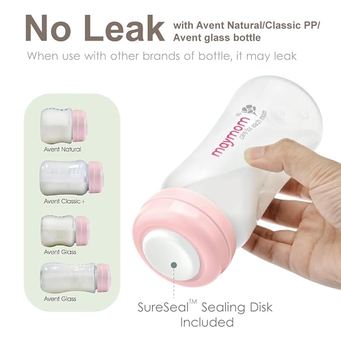 Wide Neck Breastmilk Collection n Storage Bottle 9oz; Re-markable SureSeal Disc. Compatible with Spectra S2 Spectra S1 Spectra 9 Plus and Compatible with Avent Breastpumps (4 ct 280mL, Bottle Only)