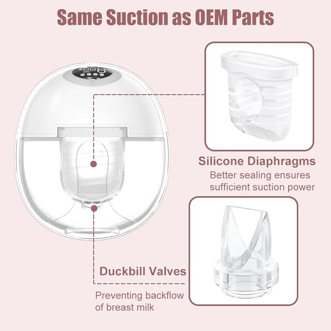 2pcs Silicone Diaphragms Compatible with eufy E10/S1/S1 Pro, Lansinoh Discreet Duo/NCVI S32/Nuliie S32/NICEGREEN Life S32/Zooawa S32 Breast Pump Replacement Parts, for Lansinoh Breast Pump Parts