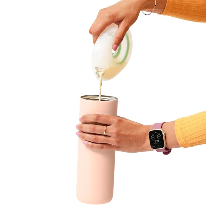 Willow - Portable Breastmilk Cooler - Keeps Breast Milk Cold for 24 Hours - Stainless Steel - Insulated - Reuseable - Breastfeeding Essentials - Storage Container w/Gel Ice Pack - Pink - 16oz