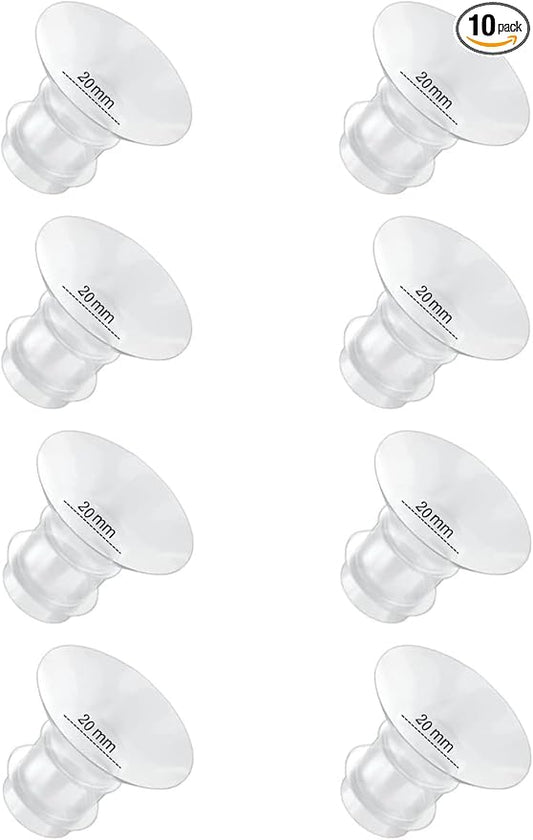 Flange Inserts 20mm 8PC Compatible with Momcozy S12 pro/S9 pro/S9/S10/S12/Medela/TSRETE/Spectra/Bellababy etc 24mm Wearable Breast Pump, Reduce 24mm Tunnel Down to Correct Size