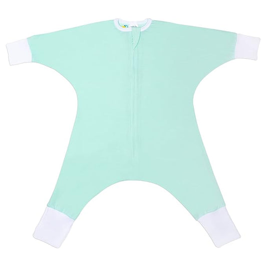 SleepingBaby Flying Squirrel Toddler Pajamas with Practical Zipper for Quick Diaper Changes and Travel Comfort - Mint - 12-24 Months