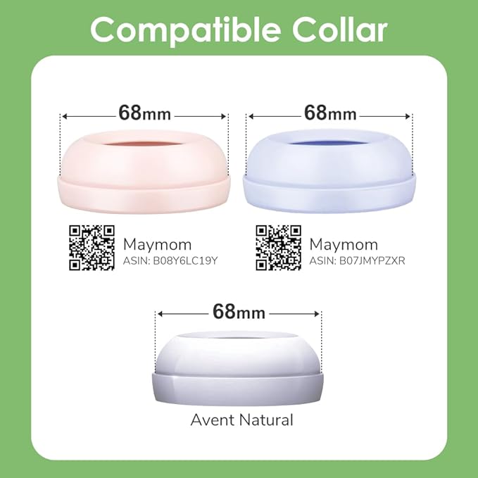 Maymom Dome Caps Compatible with Avent Natural PP Bottles or Natural Glass Bottles; Not for Classic Dome; Not Original Avent Replacement Parts