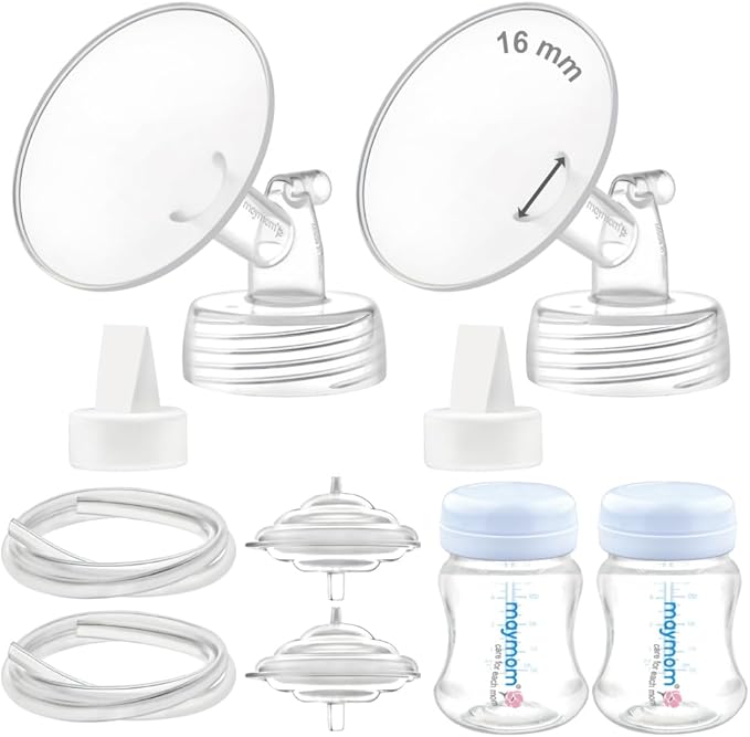 Maymom Pump Parts Compatible with Spectra S2 S1, 16mm Flange Valve Tube Bottle Backflow Protector, Not Original Spectra S2 Replacement Pump Parts Duckbill Valve Bottle