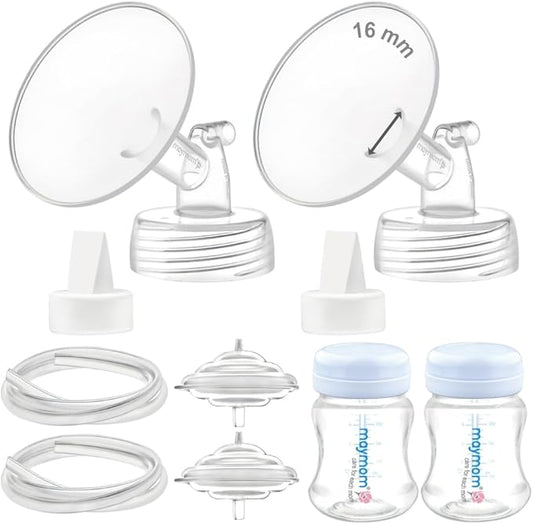 Maymom Pump Parts Compatible with Spectra S2 S1, 16mm Flange Valve Tube Bottle Backflow Protector, Not Original Spectra S2 Replacement Pump Parts Duckbill Valve Bottle