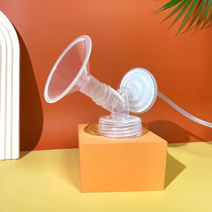 PumpMom 21mm Flange Pump Parts for Spectra S2 S1 9 Plus Breastpump, Flange Valve Tubing Backflow Protector, Not Original Spectra S2 Accessories (21mm)